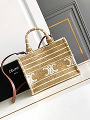 Bagsaaa Celine Small Cabas Thais In Striped Textile With Triomphe - 25.5 x 18.5 x 12 CM - 1