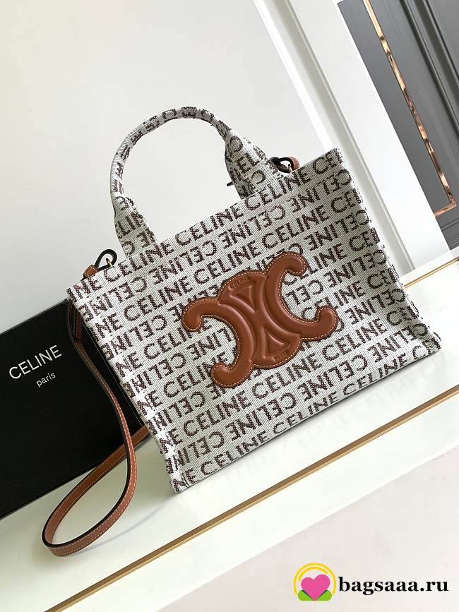 Bagsaaa Celine Small Cabas Thais Textile With Celine All-Over - 25.5 x 18.5 x 12 CM - 1