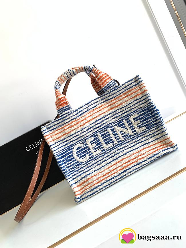 Bagsaaa Celine Small Cabas Thais In Striped Fabric - 25.5 x 18.5 x 12 CM - 1