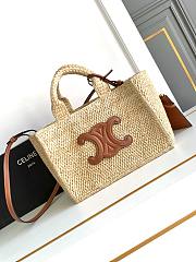 Bagsaaa Celine Small Cabas Thais In Raffia And Calfskin - 27 x 19 x 13 CM - 1