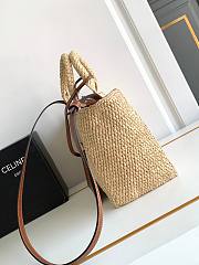 Bagsaaa Celine Small Cabas Thais In Raffia And Calfskin - 27 x 19 x 13 CM - 3