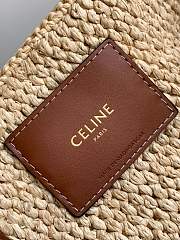 Bagsaaa Celine Small Cabas Thais In Raffia And Calfskin - 27 x 19 x 13 CM - 2