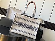 Bagsaaa Celine Large Cabas Thais In Striped Textile With Celine Jacquard Gray - 40 x 30 x 16 CM - 1