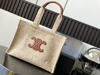 Bagsaaa Celine Large Cabas Thais In Textile Print - 40 X 28 X 17cm