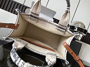 Bagsaaa Celine Small Cabas Thais In Striped Textile With Celine Jacquard White Black - 25.5 x 18.5 x 12 CM - 3