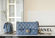 Bagsaaa Chanel Blue Lambskin & Gold Adjustable Strap - 13x20x7 cm - 1