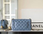 Bagsaaa Chanel Blue Lambskin & Gold Adjustable Strap - 13x20x7 cm - 4