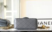 Bagsaaa Chanel Mini Gray Lambskin & Gold Adjustable Strap - 18x13x7 cm - 4