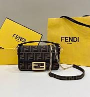 Bagsaaa Fendi Baguette Mini Brown FF - 20x13x5 cm - 1