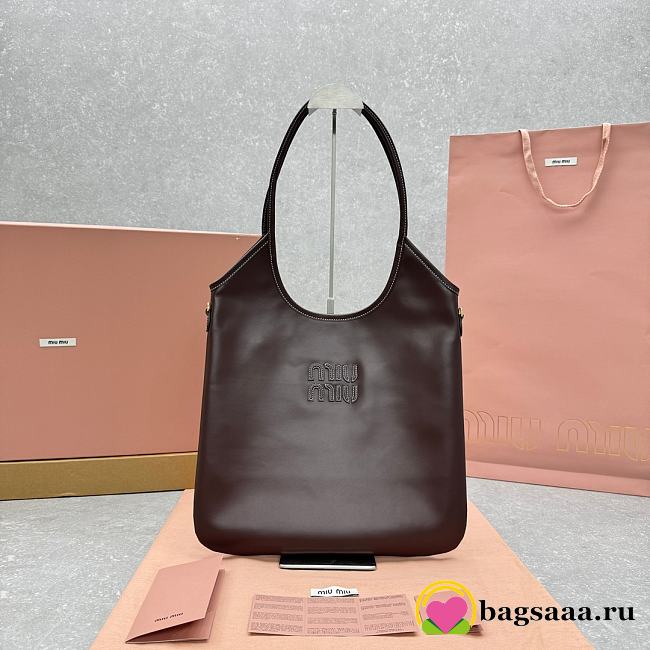 Bagsaaa Miumiu IVY Leather bag Briarwood - 35x40x60cm - 1