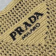 Bagsaaa Prada Natural Raffia Tote Bag With Logo Embroidery In Beige - 45x51cm - 2