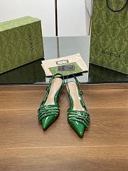 Bagsaaa Gucci Women's Slingback Pump Green 796016 - 1