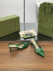 Bagsaaa Gucci Women's Slingback Pump Green 796016 - 4