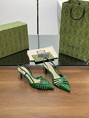 Bagsaaa Gucci Women's Slingback Pump Green 796016 - 2