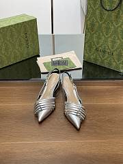 Bagsaaa Gucci Women's Slingback Pump Silver 796016 - 1