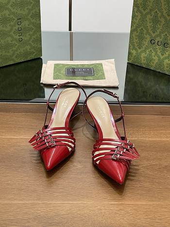 Bagsaaa Gucci Women's Slingback Pump Red 796016