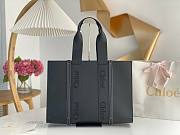 Bagsaaa Chloe Woody tote bag in soft leather black - 37 x 26 x 12 cm - 1