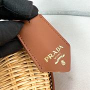 Bagsaaa Prada Wicker and leather Prada Arqué bag Natural - 22.5*18.5*6cm - 2