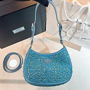 Bagsaaa Prada Cleo Crystal Blue - 22*18*4.5cm - 1