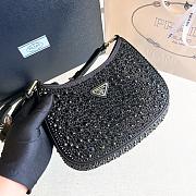 Bagsaaa Prada Cleo Crystal Black - 22*18*4.5cm - 3