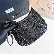 Bagsaaa Prada Cleo Crystal Black - 22*18*4.5cm - 2