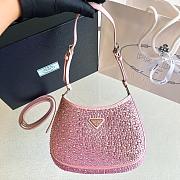 Bagsaaa Prada Cleo Crystal Pink - 22*18*4.5cm - 1