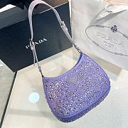 Bagsaaa Prada Cleo Crystal Purple - 22*18*4.5cm - 1