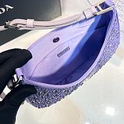 Bagsaaa Prada Cleo Crystal Purple - 22*18*4.5cm - 4