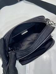 Bagsaaa Prada Re-Nylon And Brushed Leather Shoulder Bag Black - 18x11.5x5cm - 2