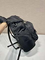 Bagsaaa Prada Re-Nylon And Leather Backpack Black - 27x45x7cm - 3