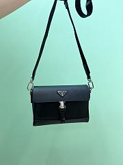 Bagsaaa Prada Re-Nylon And Leather Shoulder Bag Black - 20x15.5x4cm - 4