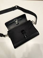 Bagsaaa Prada Re-Nylon And Leather Shoulder Bag Black - 20x15.5x4cm - 2