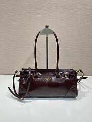 Bagsaaa Prada Medium leather handbag dark brown 1BA426 - 32x15.5x2cm - 1