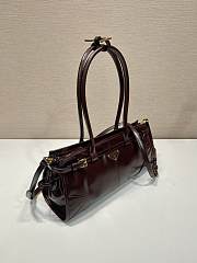 Bagsaaa Prada Medium leather handbag dark brown 1BA426 - 32x15.5x2cm - 3