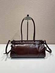 Bagsaaa Prada Medium leather handbag dark brown 1BA426 - 32x15.5x2cm - 2