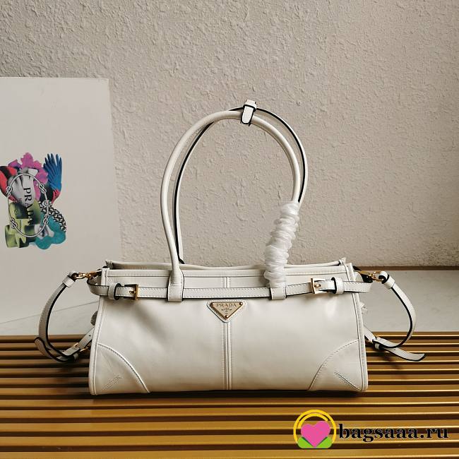 Bagsaaa Prada Medium leather handbag white - 32x15.5x2cm - 1