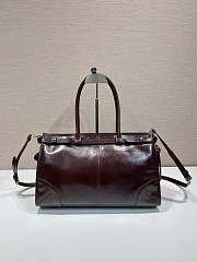 Bagsaaa Prada Large leather handbag dark brown - 38*24*12cm - 4