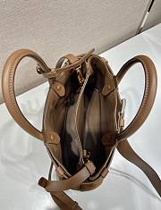 Bagsaaa Medium Prada Buckle suede bag with belt light brown - 32Ｘ23Ｘ11CM - 4