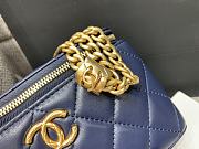 Bagsaaa Chanel Vanity Case With Adjustable Chain Blue - 16 x 7.5 x 10.5 cm - 3