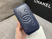 Bagsaaa Chanel Vanity Case With Adjustable Chain Blue - 16 x 7.5 x 10.5 cm - 4