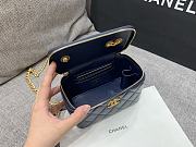 Bagsaaa Chanel Vanity Case With Adjustable Chain Blue - 16 x 7.5 x 10.5 cm - 2