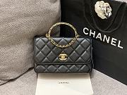 Bagsaaa Chanel Small Flap Bag With Top Handle Black - 21*22*6.5cm - 1