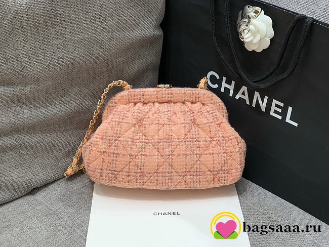 Bagsaaa Chanel Clutch Orange Wool & Tweed AS4717 - 16 × 24 × 8 cm - 1