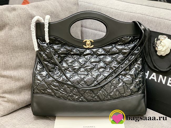 Bagsaaa Chanel Black Quilted Large 31 Shopping Tote - 39*32.5*9cm - 1