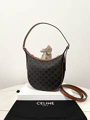 Bagsaaa Celine Small Heloïse Bag Cuir Triomphe In Triomphe Canvas And Calfskin - 9 x 22 x 5 CM - 3