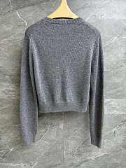 Bagsaaa Miumiu Long-Sleeved Sweater Gray - 2