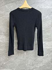 Bagsaaa Miumiu Long-Sleeved Sweater Black - 2