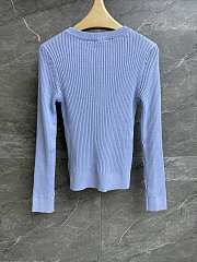 Bagsaaa Miumiu Long-Sleeved Sweater Blue - 3