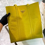 Bagsaaa Prada Medium Antique Nappa Leather Tote Bag Yellow - 39*36*13cm - 1