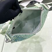 Bagsaaa Prada Triangle Shoulder Bag Crystal Embellished Green - 26*14*12cm - 4